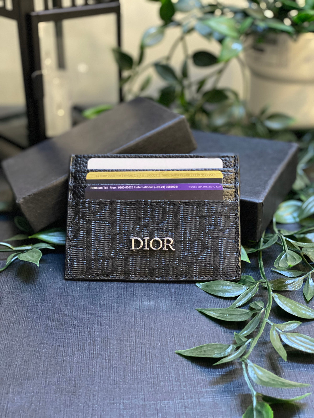 DIOR-CARD HOLDER - BLACK BOX