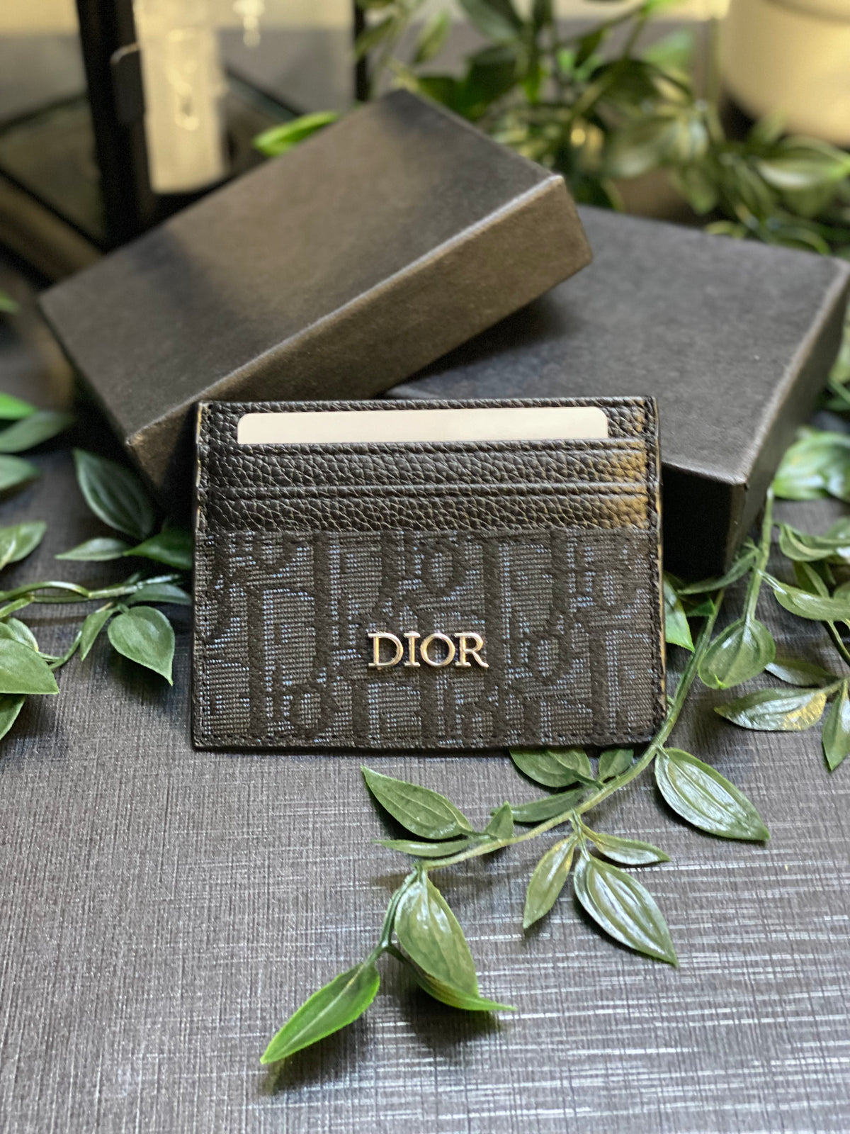 DIOR-CARD HOLDER - BLACK BOX